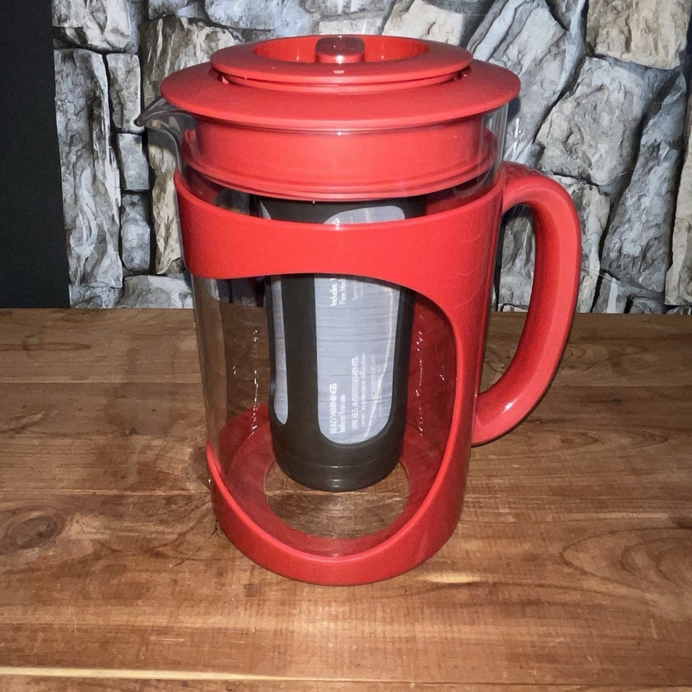 Primula Burke Deluxe Cold Brew Iced Coffee Maker Red W/Instructions
